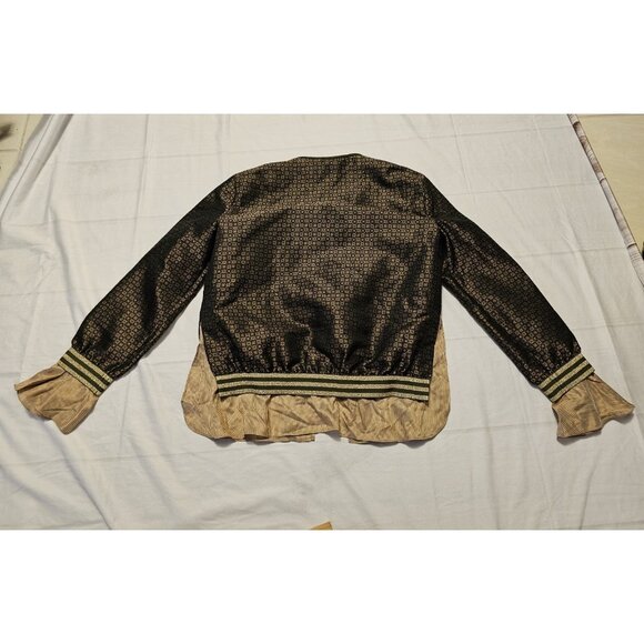 Le Sarte Pettegold Shimmery Gold Silk Blouse Made In Italy Boho NWT Size 44 - Picture 14 of 15